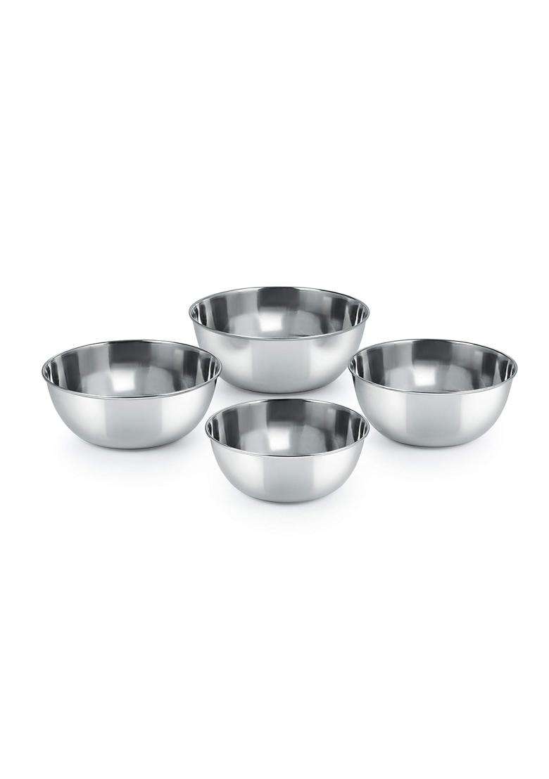 neelam Stainless Steel 7 22 Gauge Prem Vati | 400 ml | 13.5 fl oz | 4-Piece Set - Indya