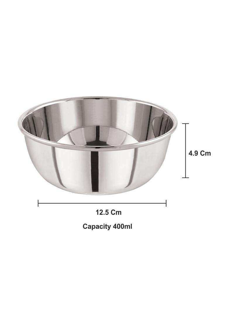 neelam Stainless Steel 7 22 Gauge Prem Vati | 400 ml | 13.5 fl oz | 4-Piece Set - Indya
