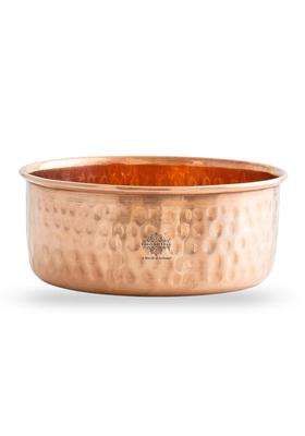 INDIAN ART VILLA Pure Copper Bowl Hammered Design Katori | 180 ml | 6.1 fl oz
