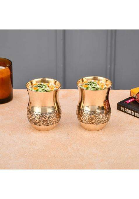 THE HEALING STORE Bronze Kansa Glass Capacity | 200 ml | 6.8 fl oz