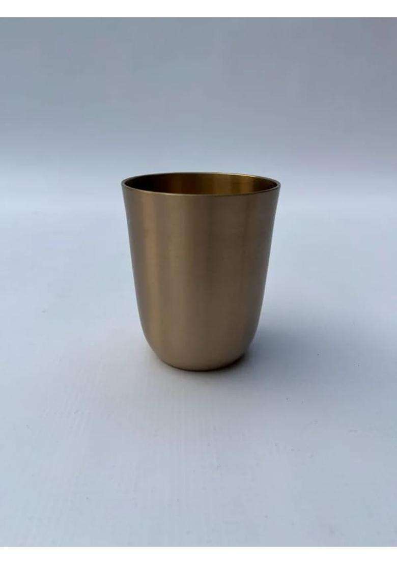Brass Globe Kansa Bronze Glasses Matte Finish | 4-Piece Set - Indya
