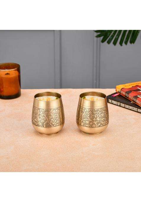 THE HEALING STORE Bronze Kansa Glass Capacity | 200 ml | 6.8 fl oz