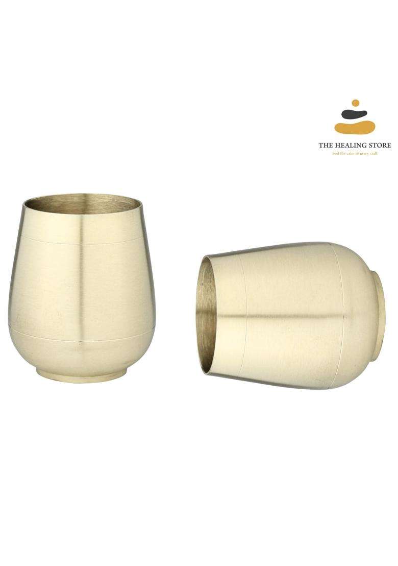 THE HEALING STORE Bronze Kansa Glass Capacity | 200 ml | 6.8 fl oz - Indya