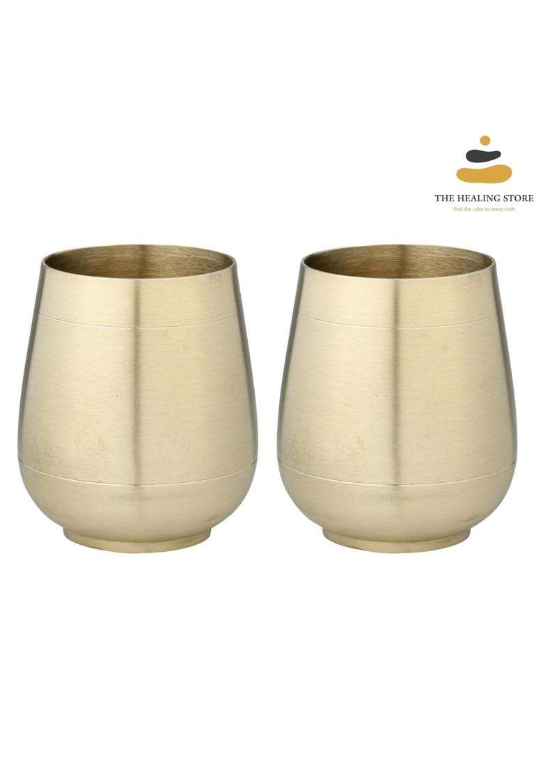 THE HEALING STORE Bronze Kansa Glass Capacity | 200 ml | 6.8 fl oz - Indya