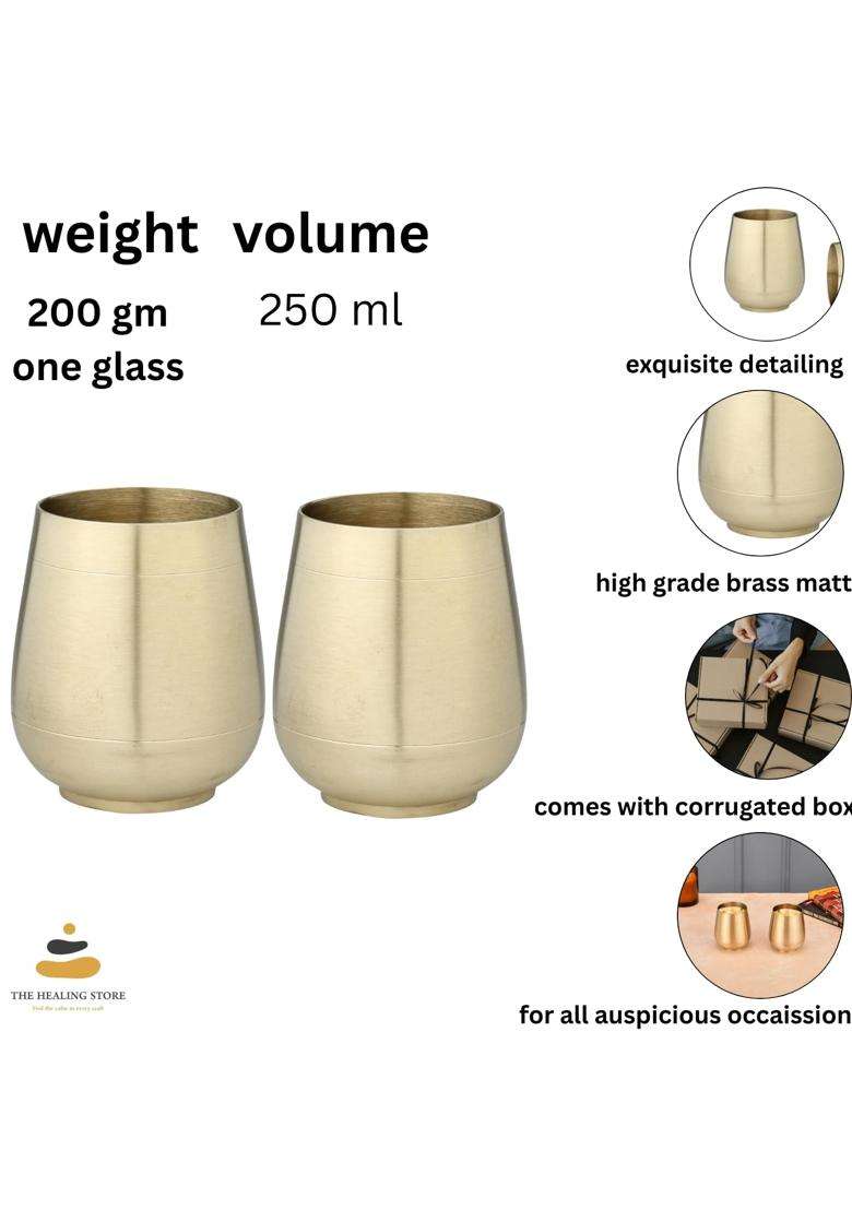 THE HEALING STORE Bronze Kansa Glass Capacity | 200 ml | 6.8 fl oz - Indya
