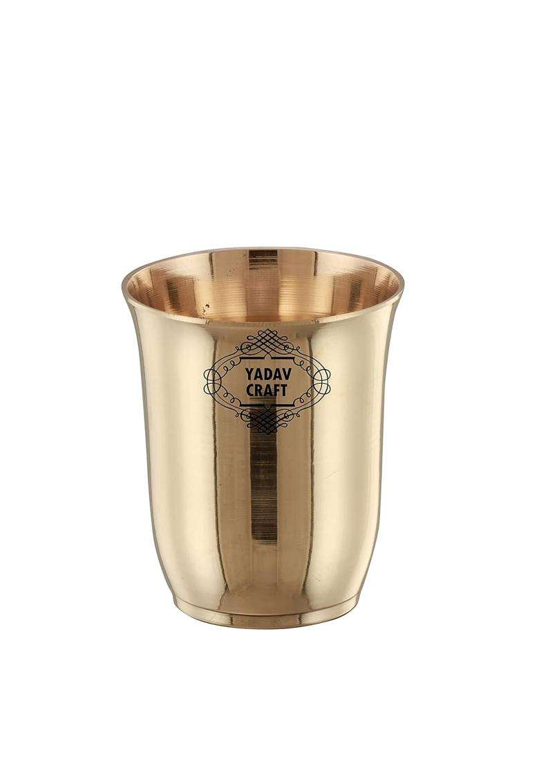 Yadav Craft Kansa Glasses Bronze - Indya