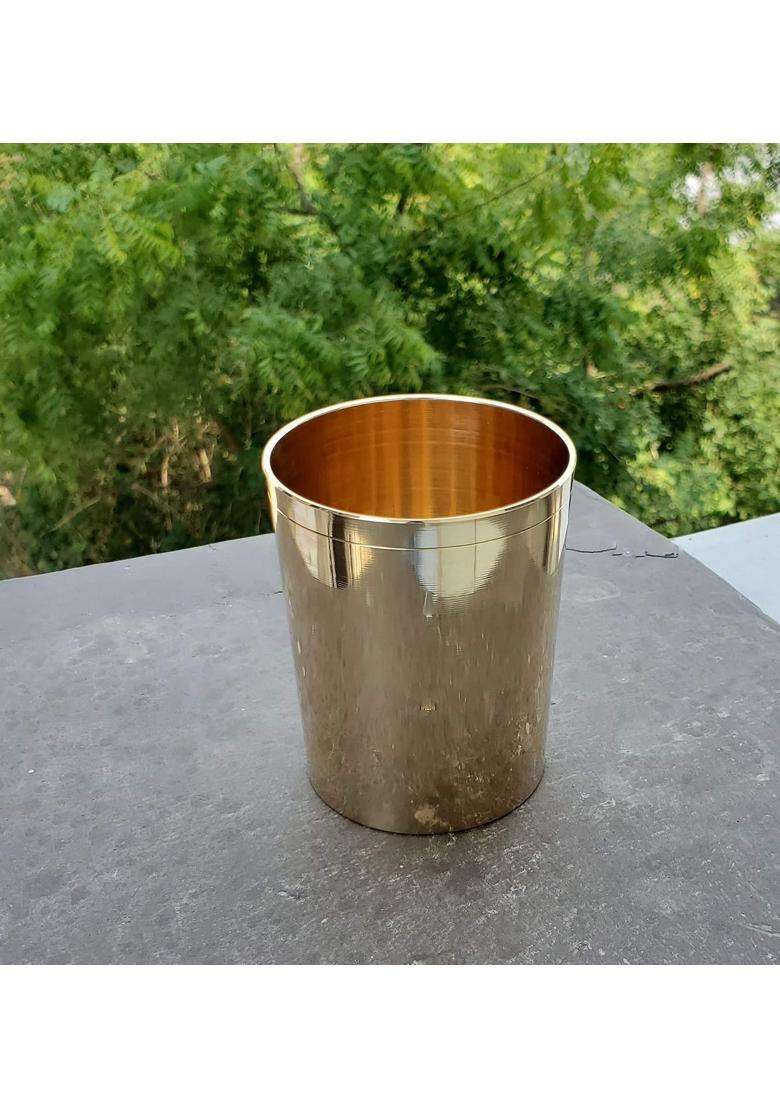Pure Source India Handmade Bronze Kansa Glass | 4-Piece Set - Indya
