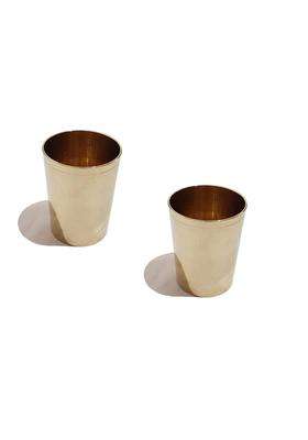 Pure Source India Handmade Bronze Kansa Glass | 2-Piece Set
