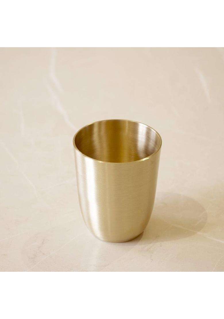Brass Globe Kansa Bronze Glasses Matte Finish | 2-Piece Set - Indya