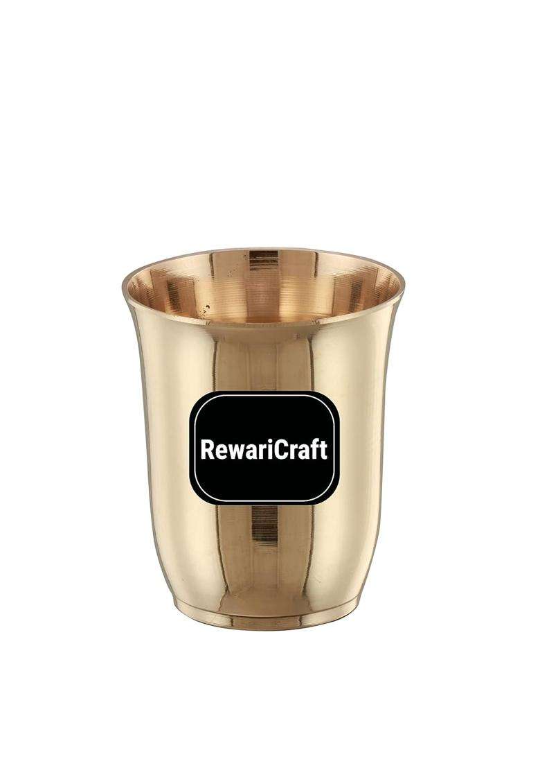 RewariCraft Rewari Craft Bronze Glasses Set Bronze Glasses Set Kansa Glass for Drinking - Indya