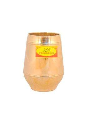 Shiv Shakti Arts Pure Bronze Kansa Glass Tumbler for Water and Juice Serving | 300 ml | 10.1 fl oz