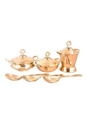 SHIV SHAKTI ARTS Bronze Kansa Serving Set | 9-Piece Set