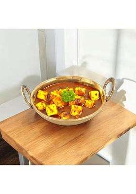 Copper-Master Cooking Kadhai Wok with Pure Brass Non-Toxic | 1.8 L | 1.9 Qt