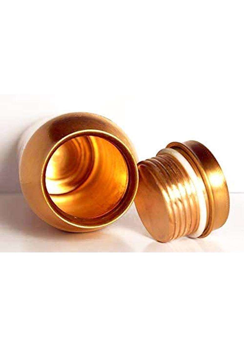 KC Pure Copper Peacock Designer Water Bottle with Advanced Leak Proof Protection | 1000 ml | 33.8 fl oz - Indya