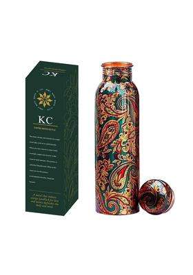 KC Pure Copper Designer Water Bottle with Leak Proof Protection | 1000 ml | 33.8 fl oz