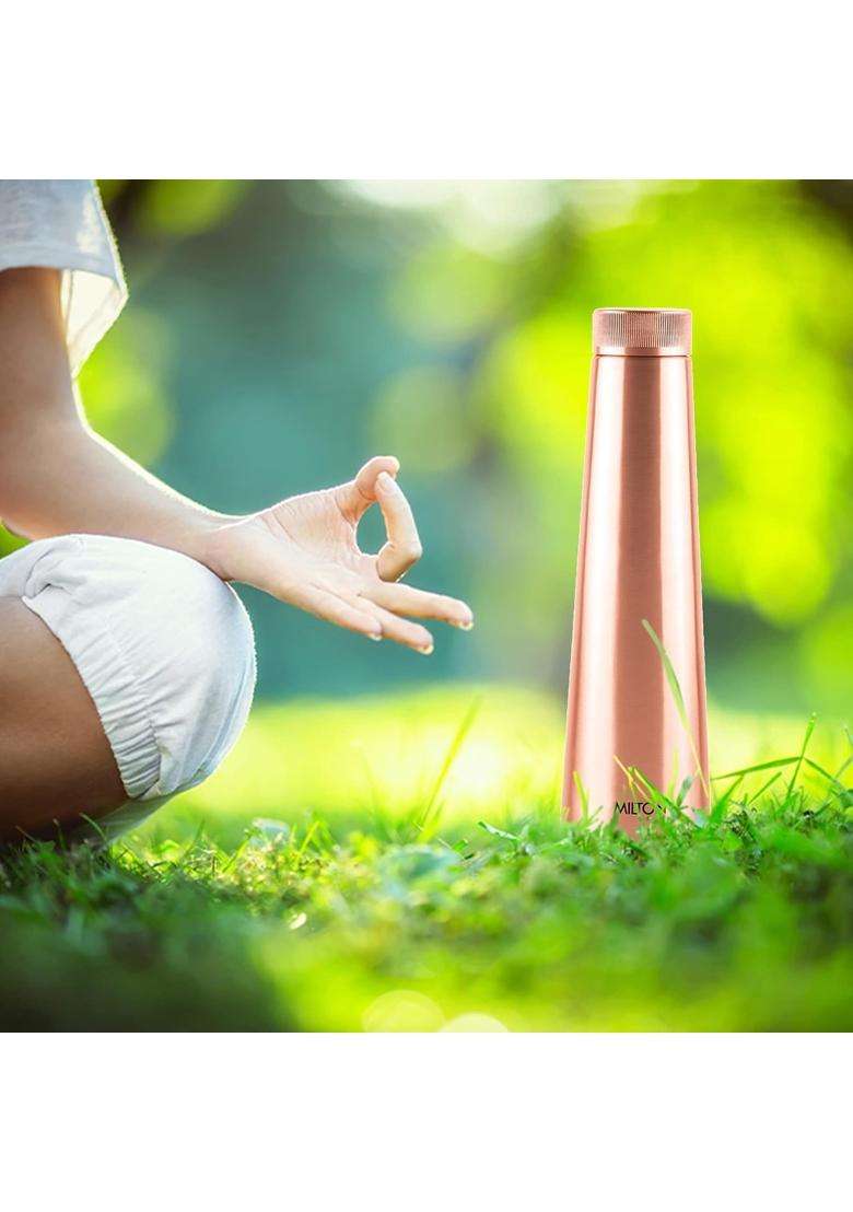 MILTON Copper Delight 1000 Water Bottle | 1 L | 1.1 Qt | BPA Free | Leak Proof - Indya