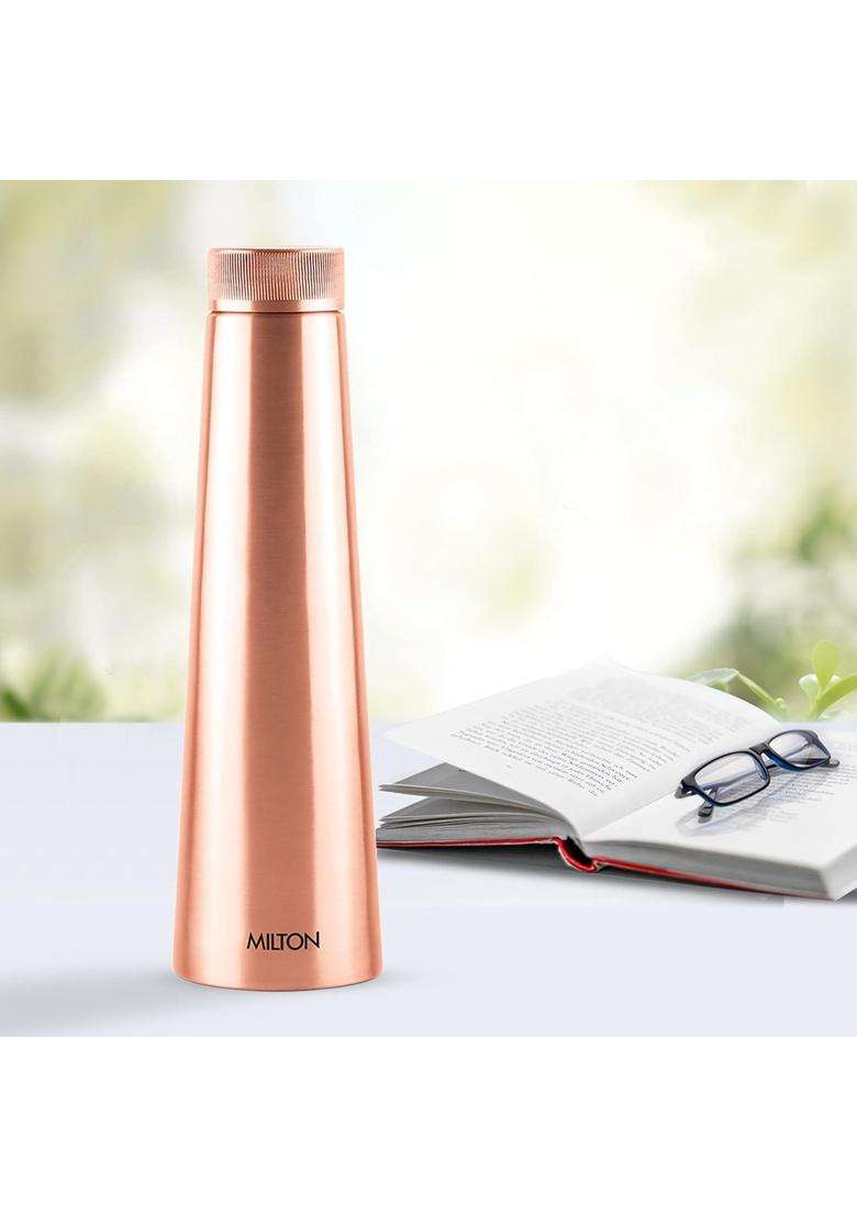MILTON Copper Delight 1000 Water Bottle | 1 L | 1.1 Qt | BPA Free | Leak Proof - Indya