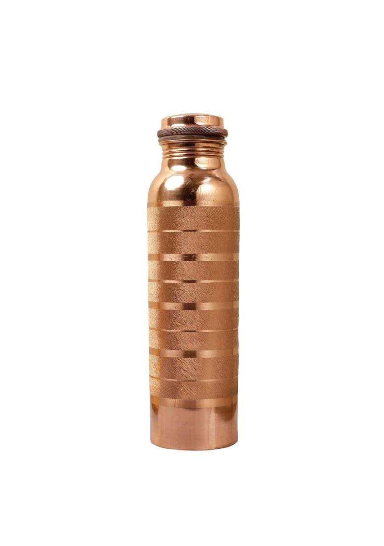 KC Pure Copper Designer Water Bottle with Leak Proof Protection | 1000 ml | 33.8 fl oz - Indya