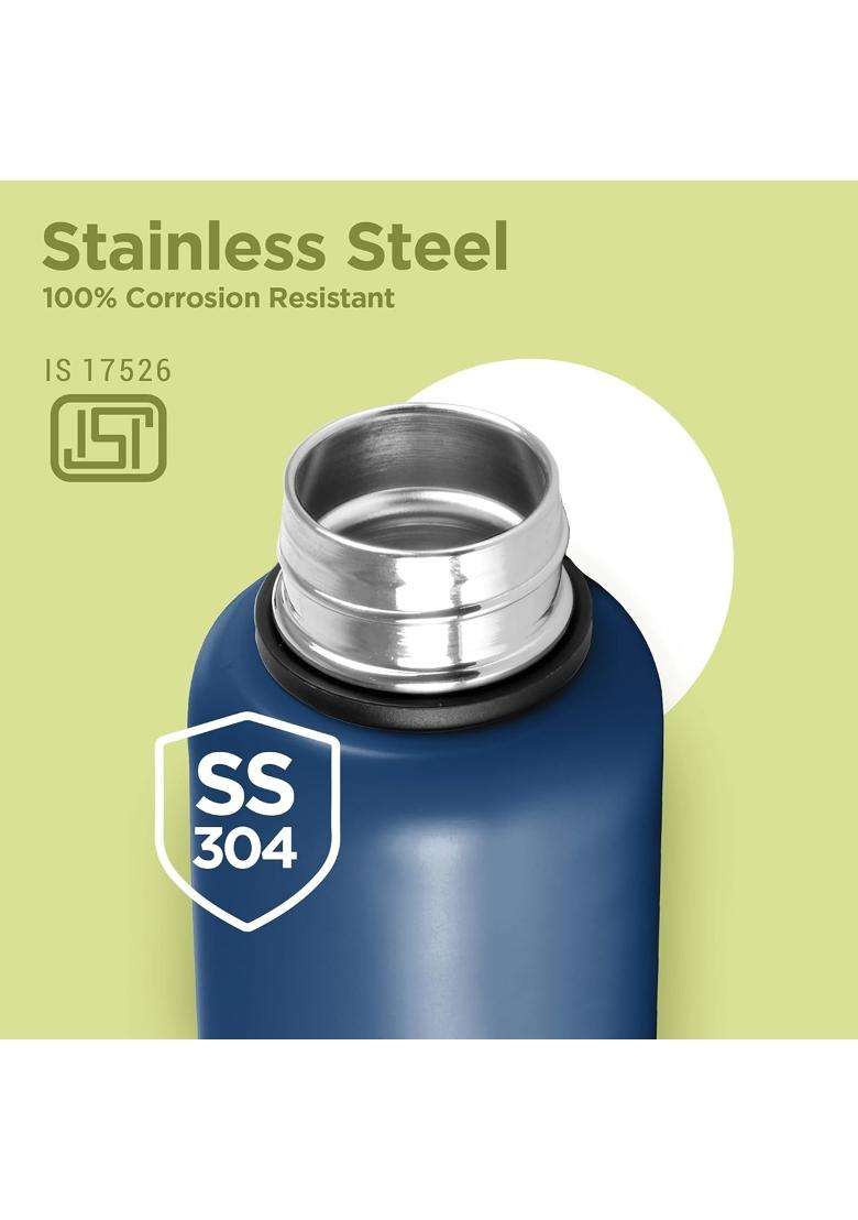 MILTON Aura 1000 Thermosteel Water Bottle | 1000 ml | 33.8 fl oz | Leak Proof | Insulated - Indya