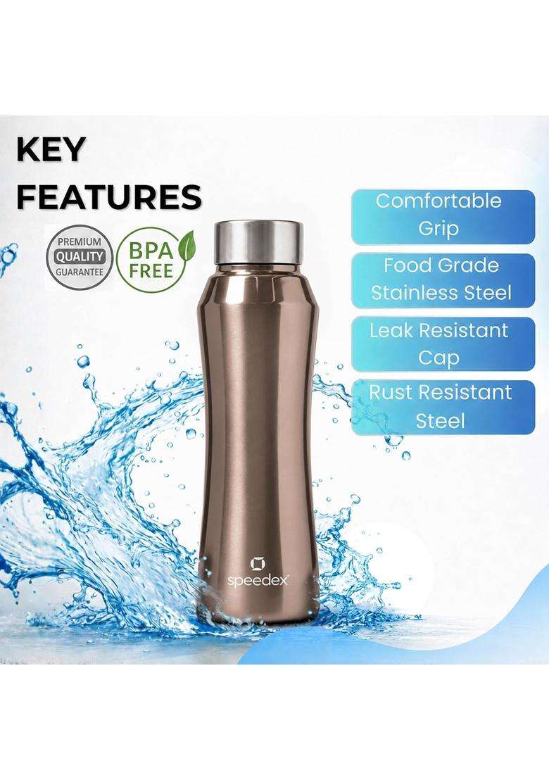 Speedex Stainless Steel Water Bottle | 1 L | 1.1 Qt | Leak Proof - Indya