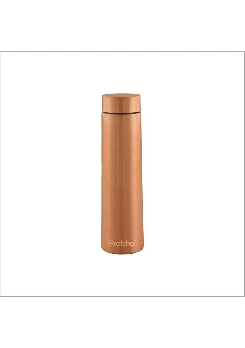 Prabha Premium Pure Copper Bottle for Daily Use Copper Bottle | 500 ml | 16.9 fl oz | Leak Proof | Rust Resistant - Indya