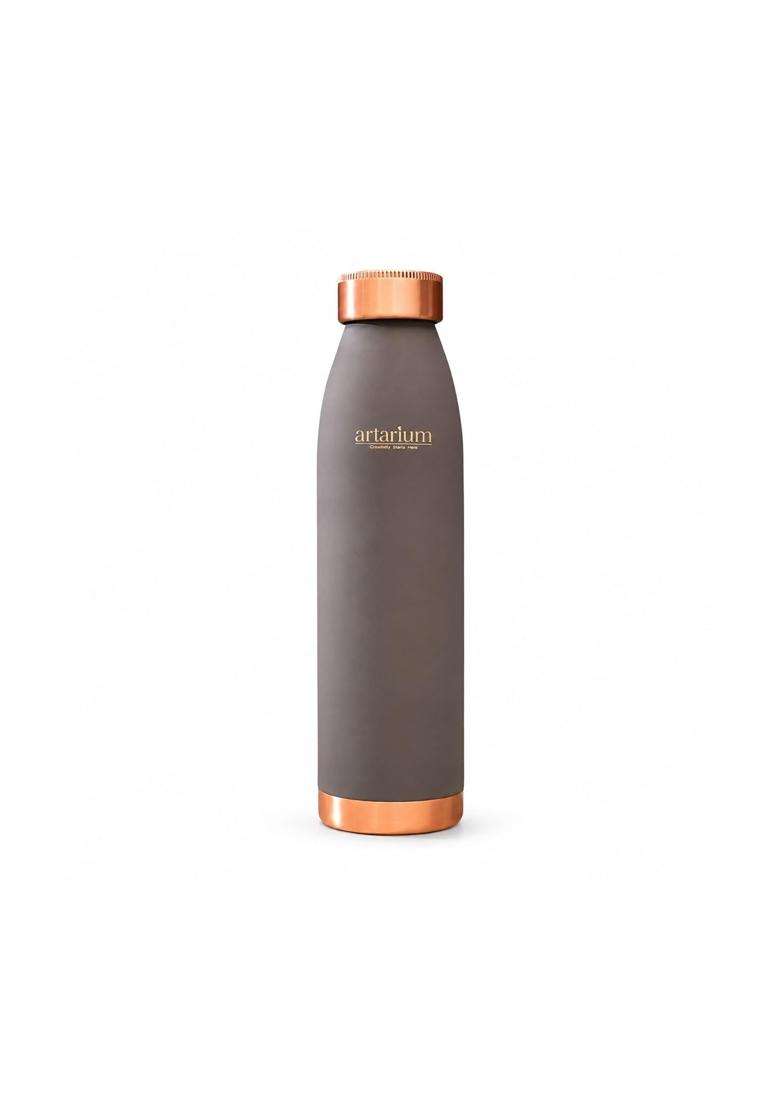 Artarium Copper Bottle Leak Proof Non Toxic BPA Free with Anti Oxidant Proeprties Grey | 1 L | 1.1 Qt - Indya