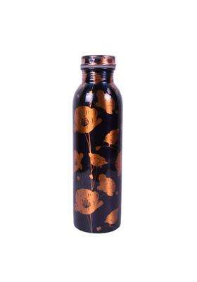 JAIPUR ACE Floral Print on Blue Color Copper Water Bottle | 1000 ml | 33.8 fl oz