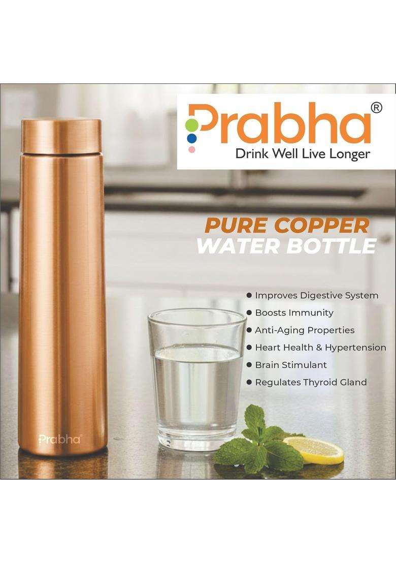 Prabha Water Bottle | 500 ml | 16.9 fl oz | 2-Piece Set | BPA Free | Leak Proof - Indya