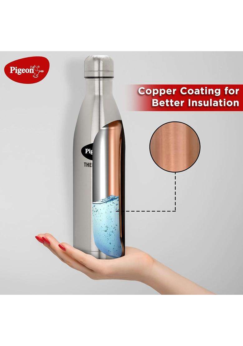 Pigeon By Stovekraft Aqua Therminox Stainless Steel Vaccum Insulated Water Bottle | 1000 ml | 33.8 fl oz - Indya