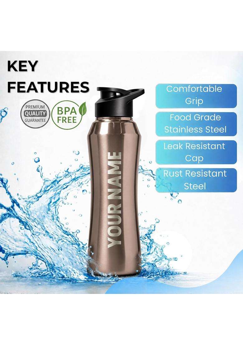 Speedex Customised Engraved Name Stainless Steel Water Bottle | 1 L | 1.1 Qt - Indya