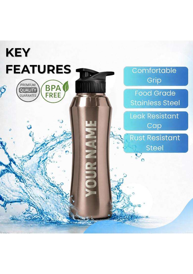 Speedex Customised Stainless Steel Sipper Water Bottle with Engraved Name | 1 L | 1.1 Qt - Indya