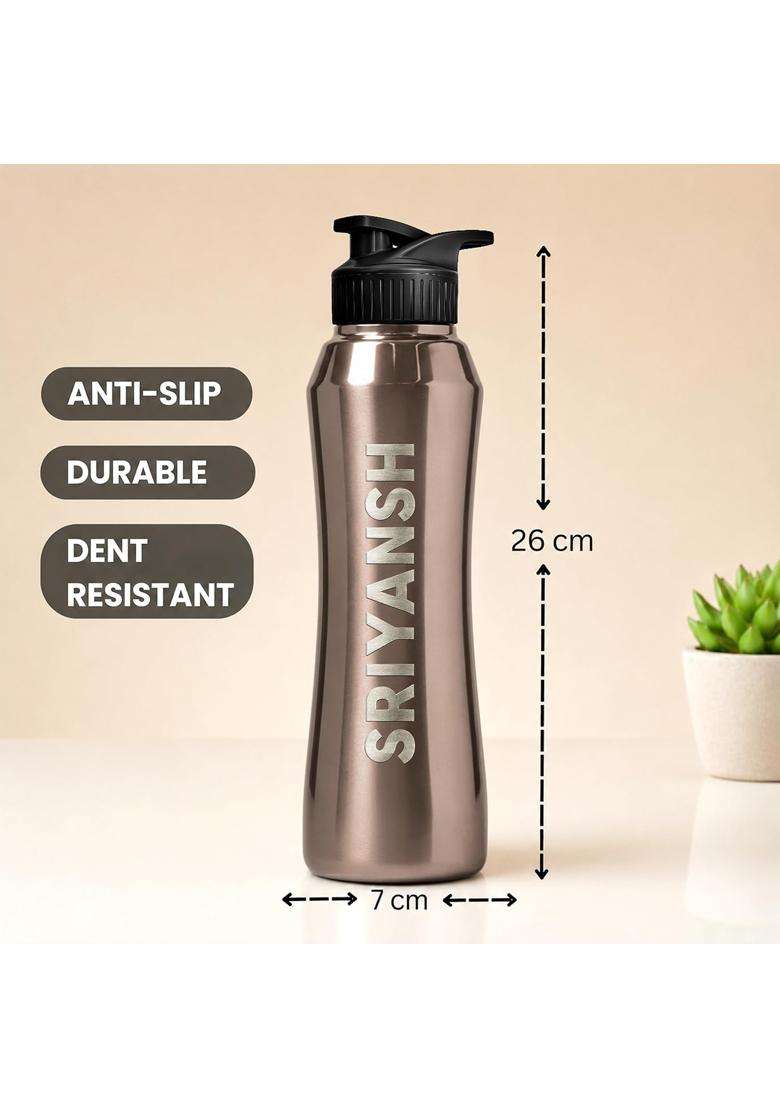 Speedex Customised Stainless Steel Sipper Water Bottle with Engraved Name | 1 L | 1.1 Qt - Indya