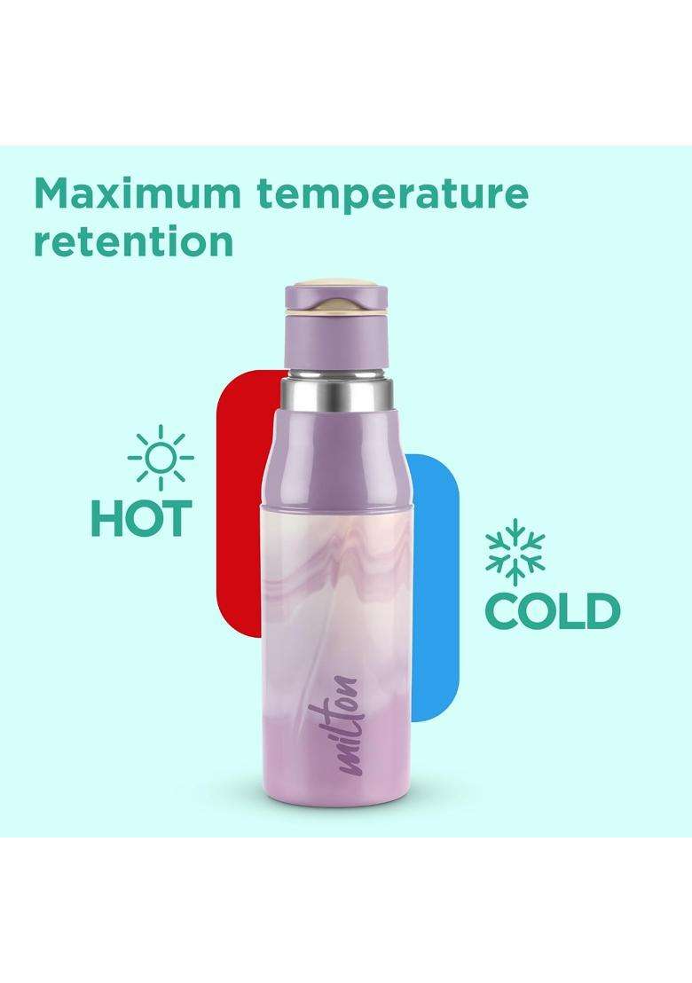 MILTON Steel Sublime 600 Thermoware I PU Insulated Water Bottle | 500 ml | 16.9 fl oz | Leak Proof - Indya
