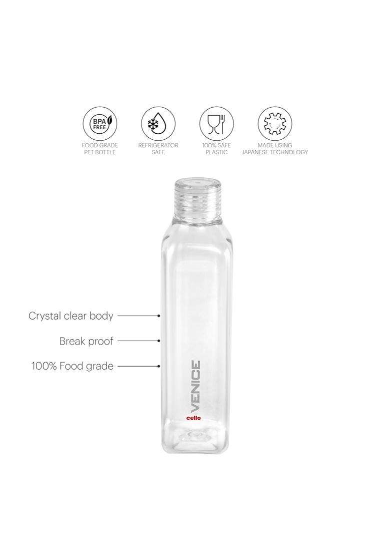 CELLO Venice Exclusive Edition Water Bottles Pcs for Daily Use | 1000 ml | 33.8 fl oz | 3-Piece Set | BPA Free | Leak Proof - Indya