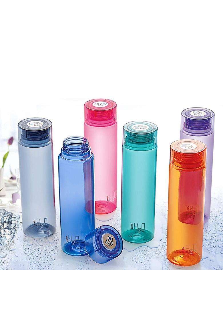 CELLO H2O Water Bottles Pcs for Daily Use | 1000 ml | 33.8 fl oz | 3-Piece Set | BPA Free | Leak Proof - Indya