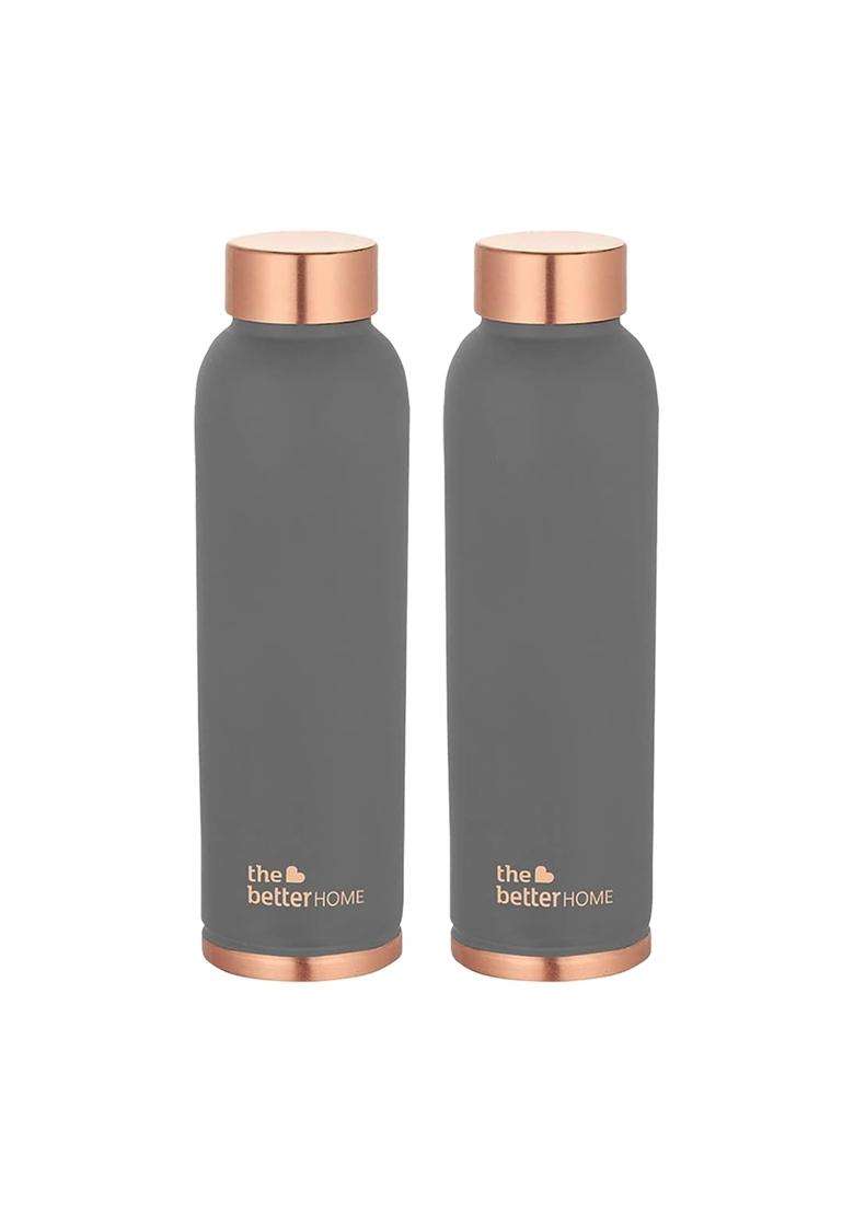 The Better Home Copper Water Bottle | 1 L | 1.1 Qt | Pack of 2 - Indya