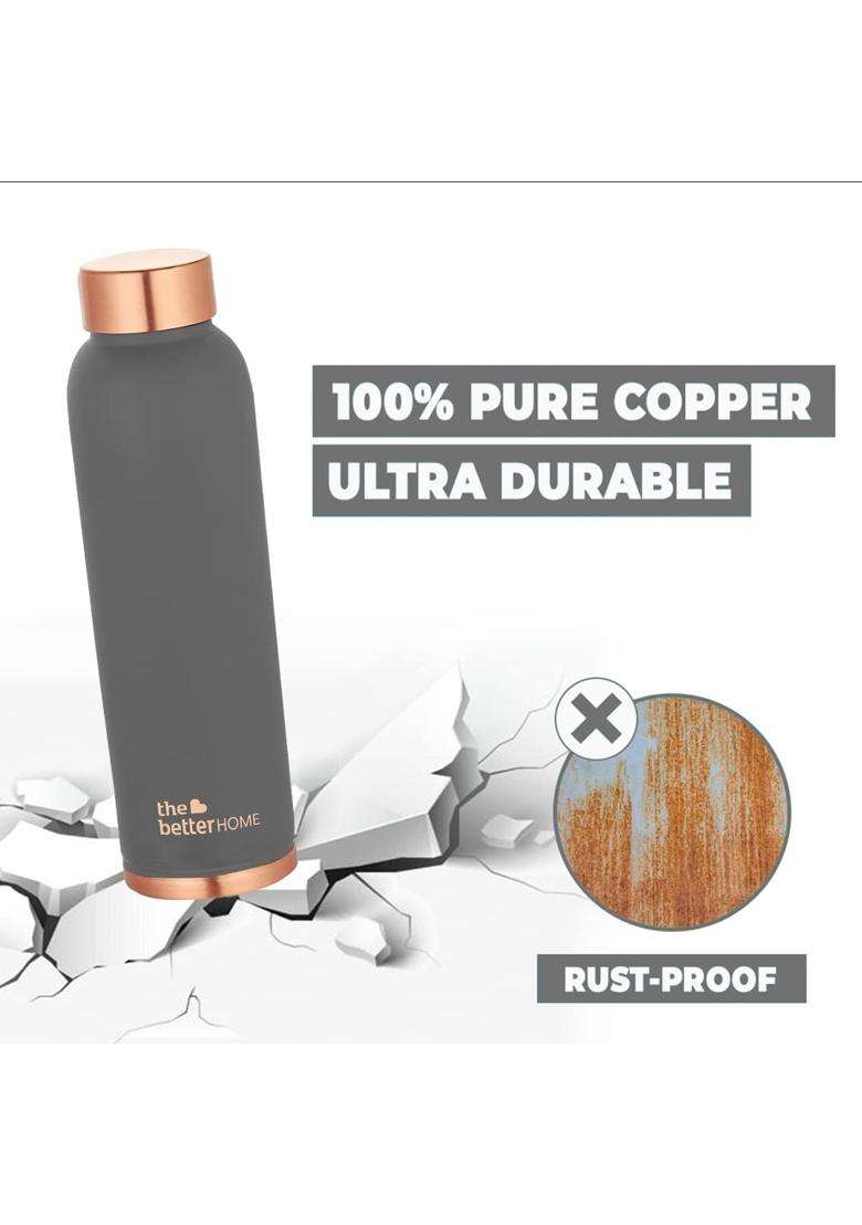 The Better Home Copper Water Bottle | 1 L | 1.1 Qt | Pack of 2 - Indya