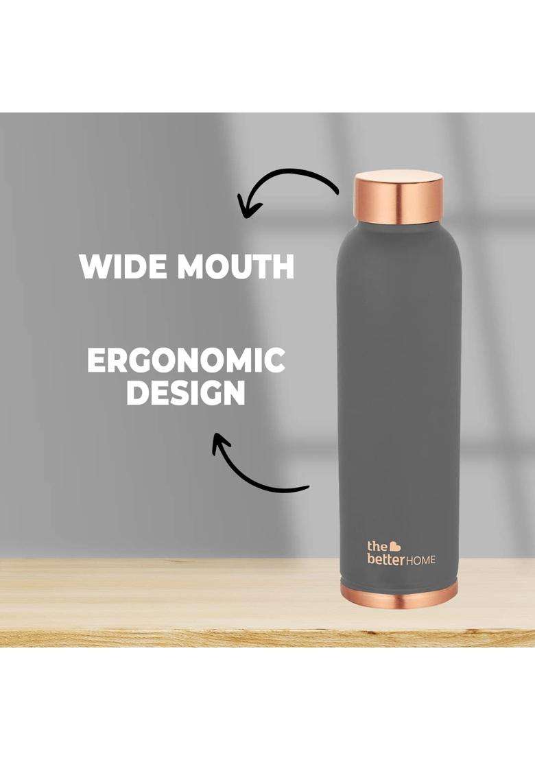 The Better Home Copper Water Bottle | 1 L | 1.1 Qt | Pack of 2 - Indya