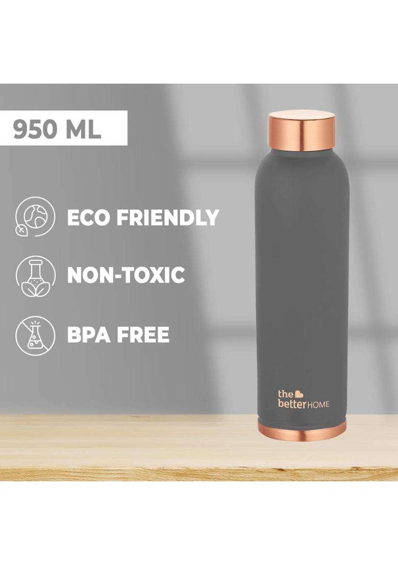 The Better Home Copper Water Bottle | 1 L | 1.1 Qt | Pack of 2 - Indya