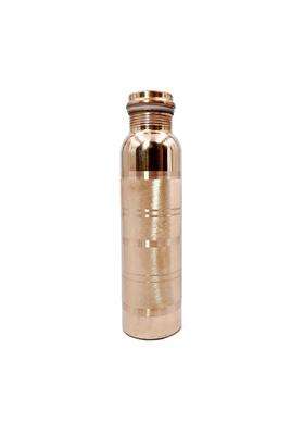 Adoko Pure Copper Bottles with Silver Touch Design | 1 L | 1.1 Qt | BPA Free | Non-Toxic | Leak Proof