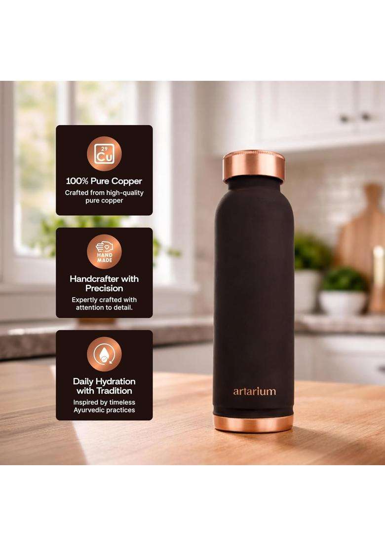 Artarium Eco Friendly Copper Water Bottle | 1 L | 1.1 Qt - Indya
