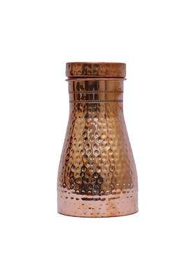 DSH CRAFTING YOUR CURIOSITY DSH Bedroom Copper Bottle Jug with Inbuilt Glass Copper Pitcher Storage Water | 250 ml | 8.5 fl oz