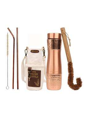 Artarium Hammered Copper Water Bottle Combo | 1 L | 1.1 Qt