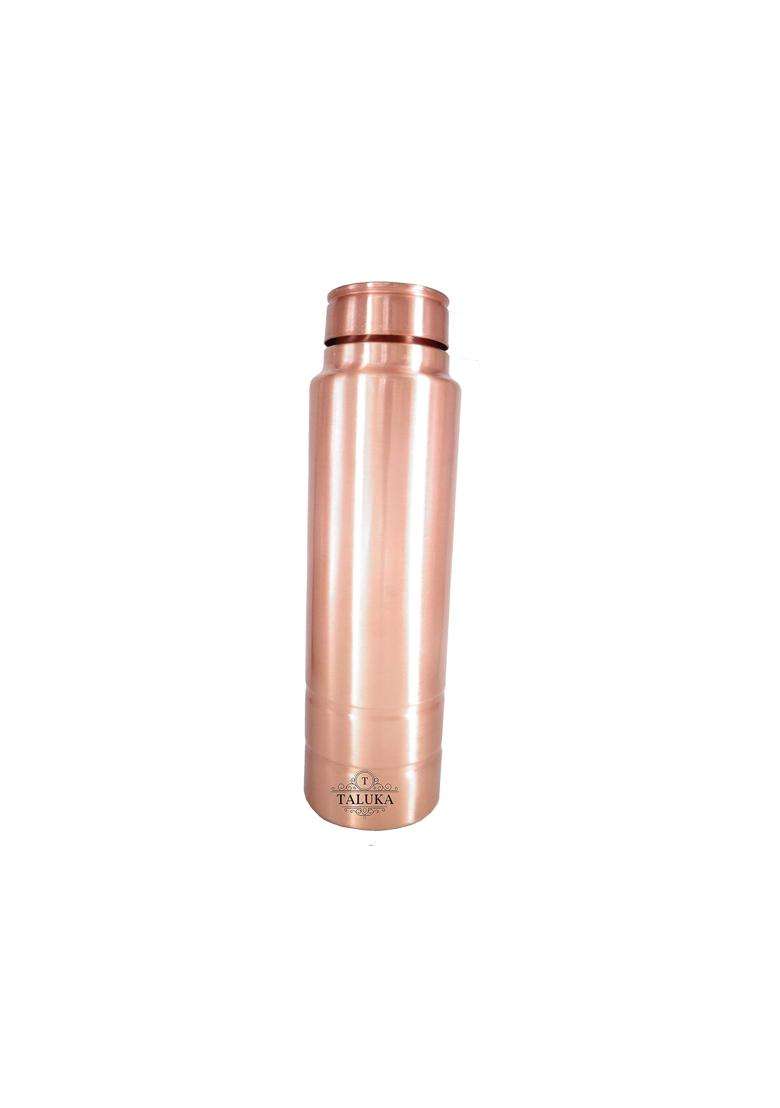 Taluka Handmade Copper Leak Proof Joint Free Water Bottle for Travelling Health | 1000 ml | 33.8 fl oz - Indya