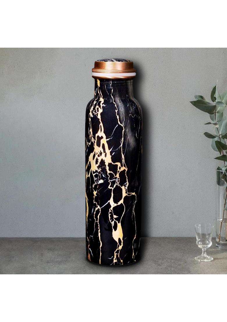 Allo Pure Copper Water Bottle Copper Bottle | 1 L | 1.1 Qt | Leak Proof - Indya