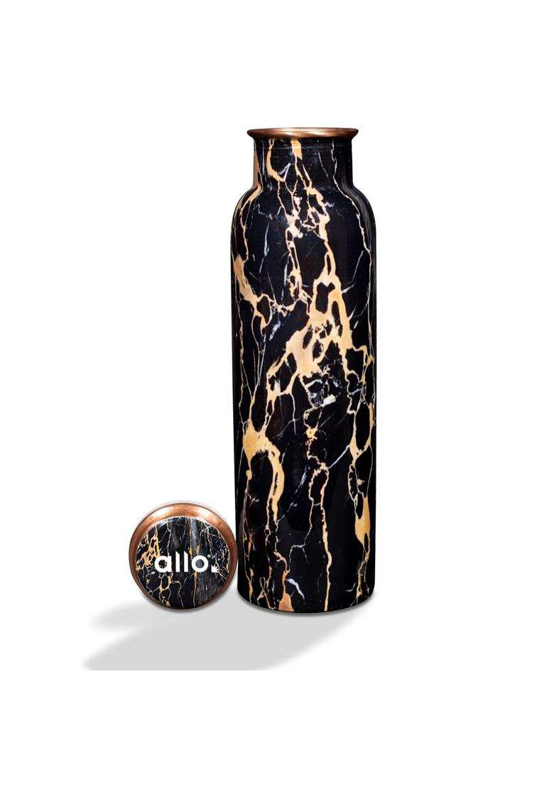 Allo Pure Copper Water Bottle Copper Bottle | 1 L | 1.1 Qt | Leak Proof - Indya