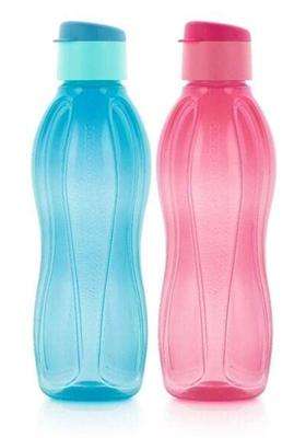 Tupperware Plastic Fliptop Water Bottle | 1000 ml | 33.8 fl oz | Pack of 2