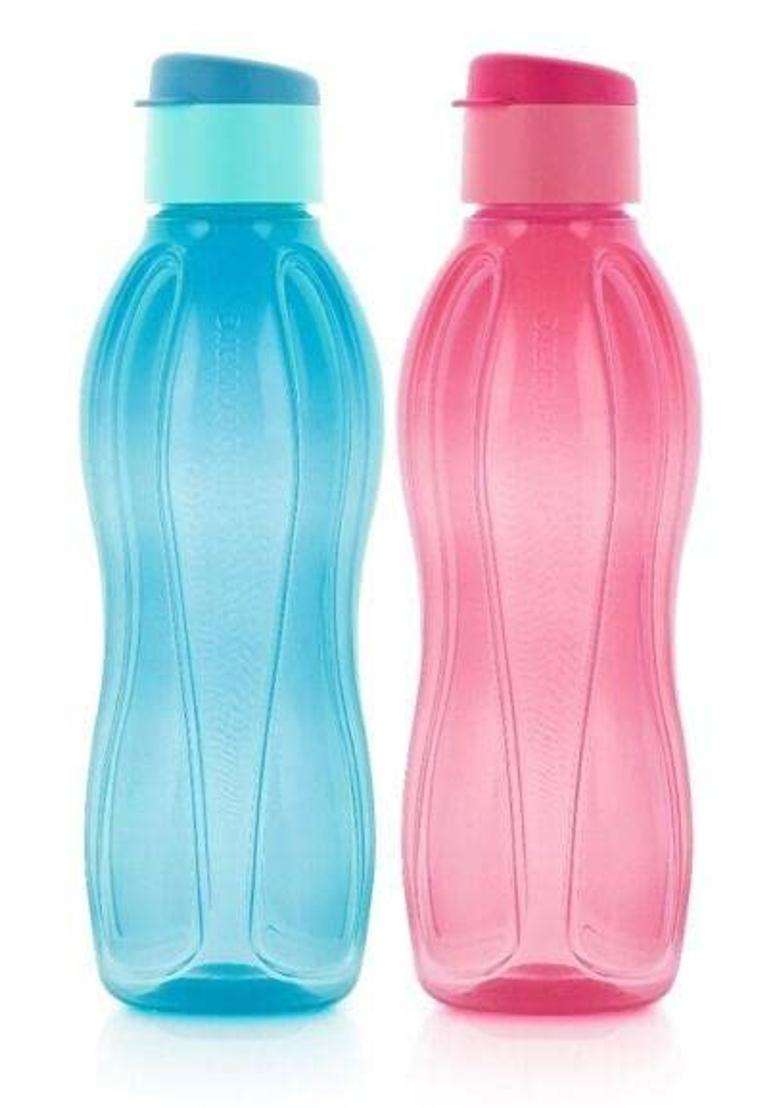 Tupperware Plastic Fliptop Water Bottle | 1000 ml | 33.8 fl oz | Pack of 2 - Indya