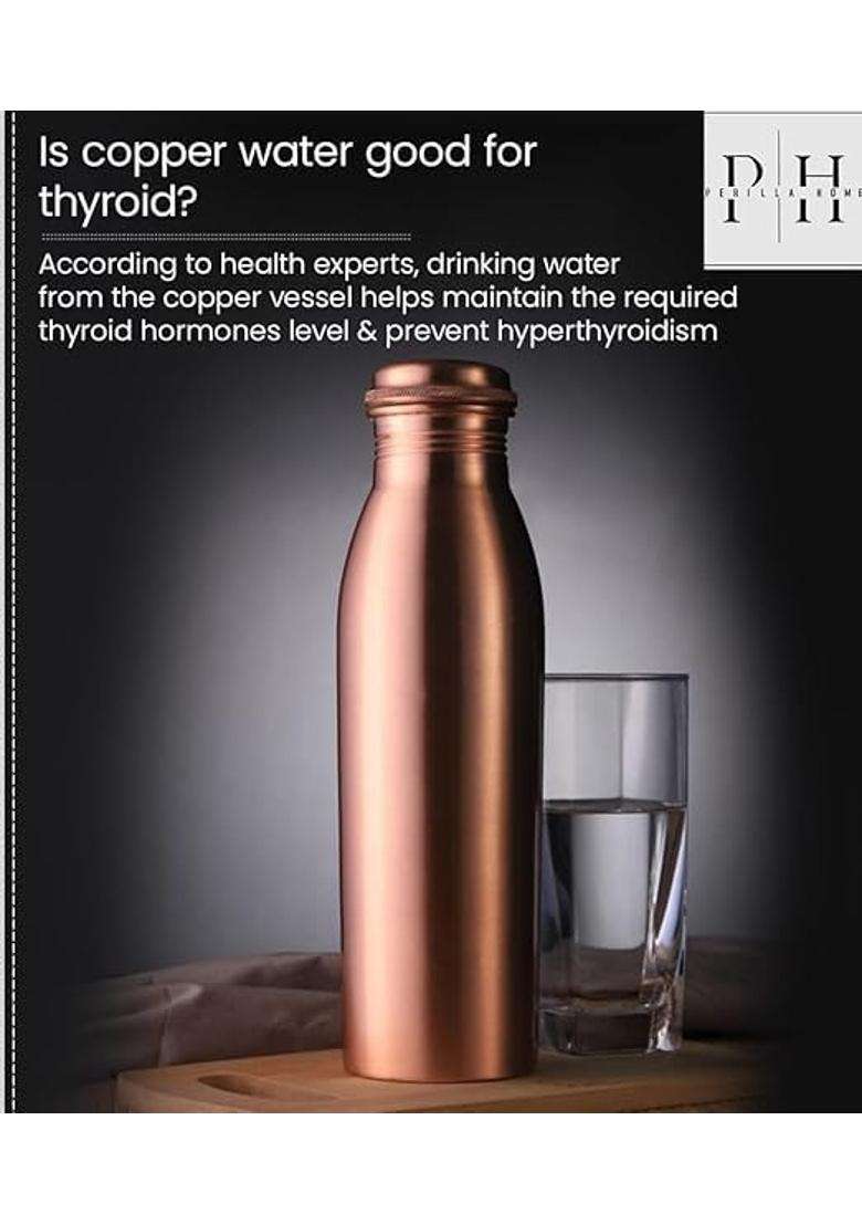 SHIFA CRAFT 100 Copper Water Bottle Leak Proof for Dining | 1 L | 1.1 Qt - Indya