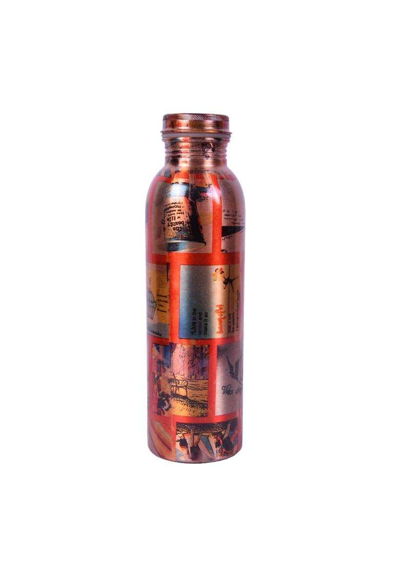 JAIPUR ACE Unique Printed Copper Bottle | 1000 ml | 33.8 fl oz - Indya